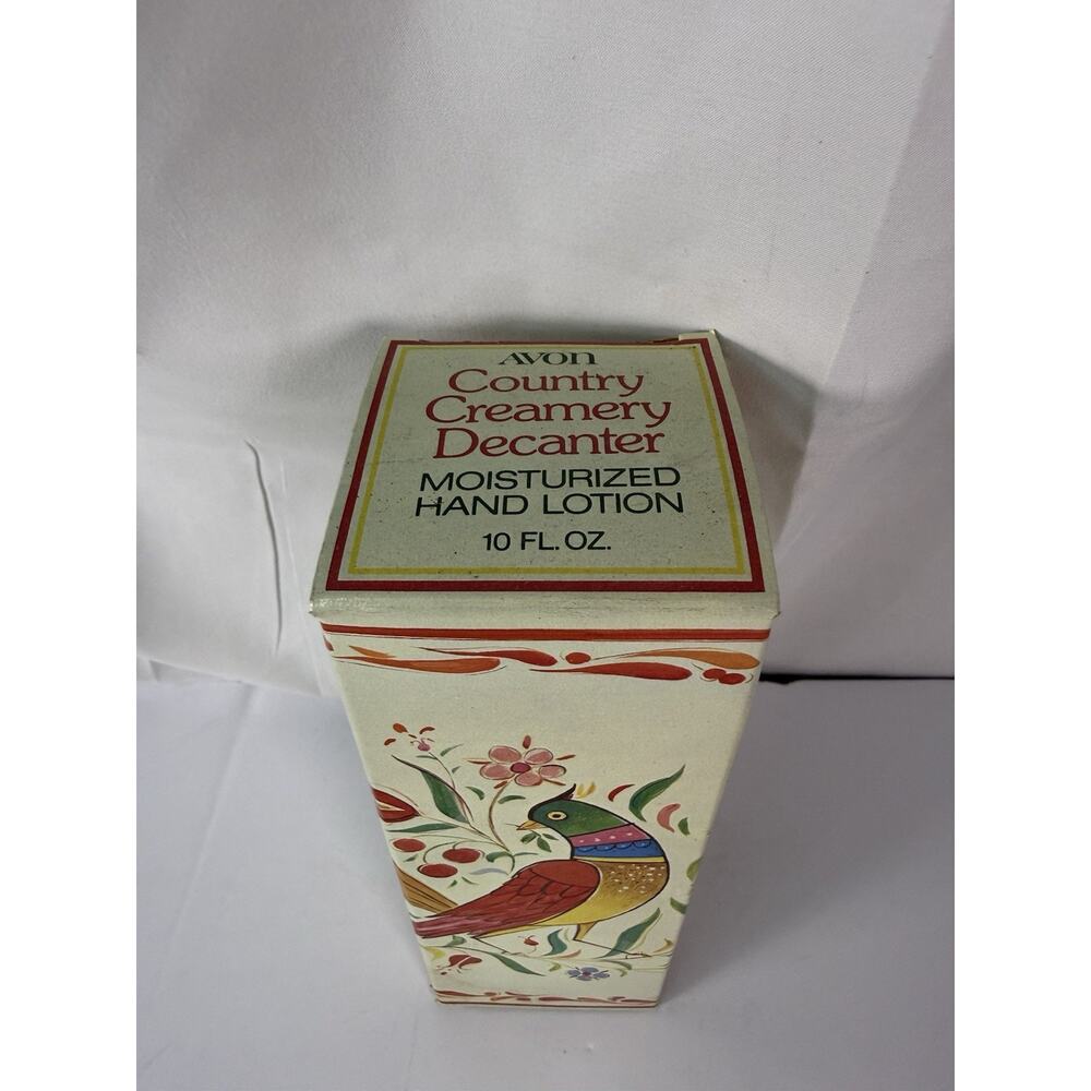 Avon Country Creamery Decanter with Moisturizing Hand Lotion Vintage New In Box